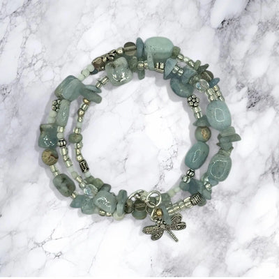 Bracelet Light Blue Dragonfly