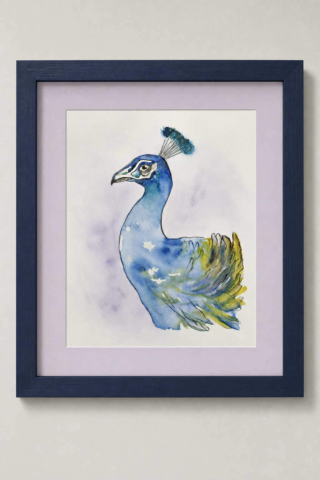 Blue Majesty | Original Watercolor Peacock Painting