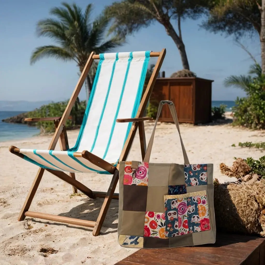 TOTE TAN BY BEACH CHAIR
