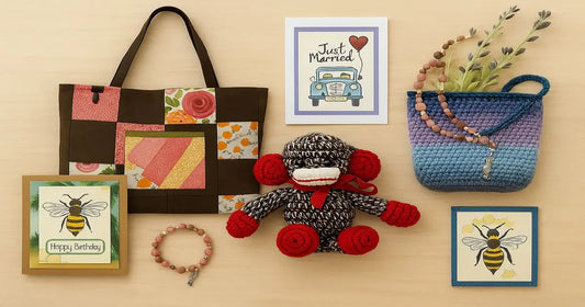 handmade crochet stuffed animals, eco-friendly bags, artisan jewelry