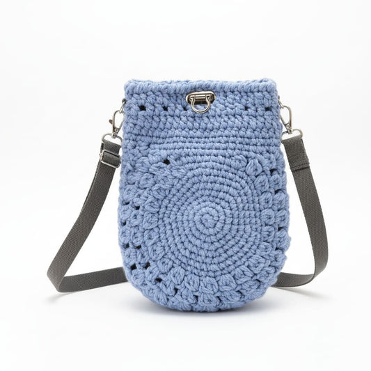 Boho Crochet Half Round Crossbody Bag Handmade Market