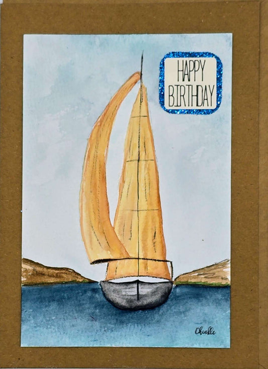 Birthday Card - Sail Boat