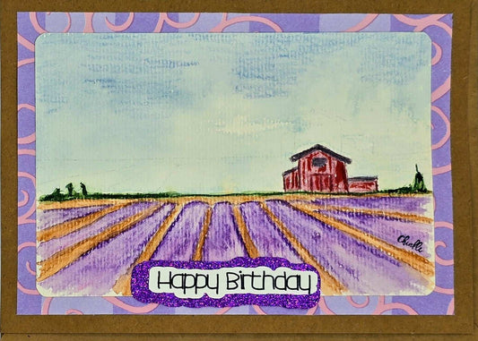 Birthday Card - Lavender Fields