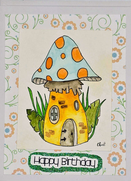 Birthday Card - Fairy House