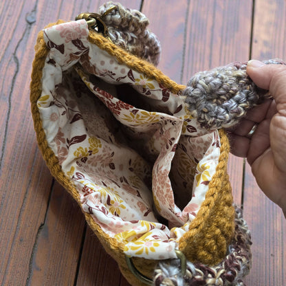 Boho Crochet Round Shell Style Bronze Handmade Market