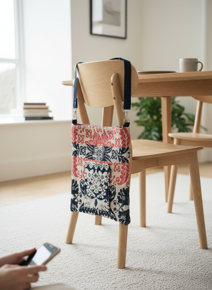 Vintage Fabric Crossbody Bag
