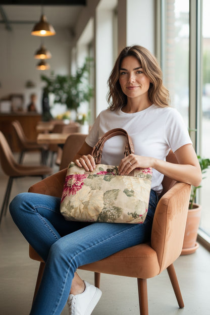 Vintage Style Floral Handbag