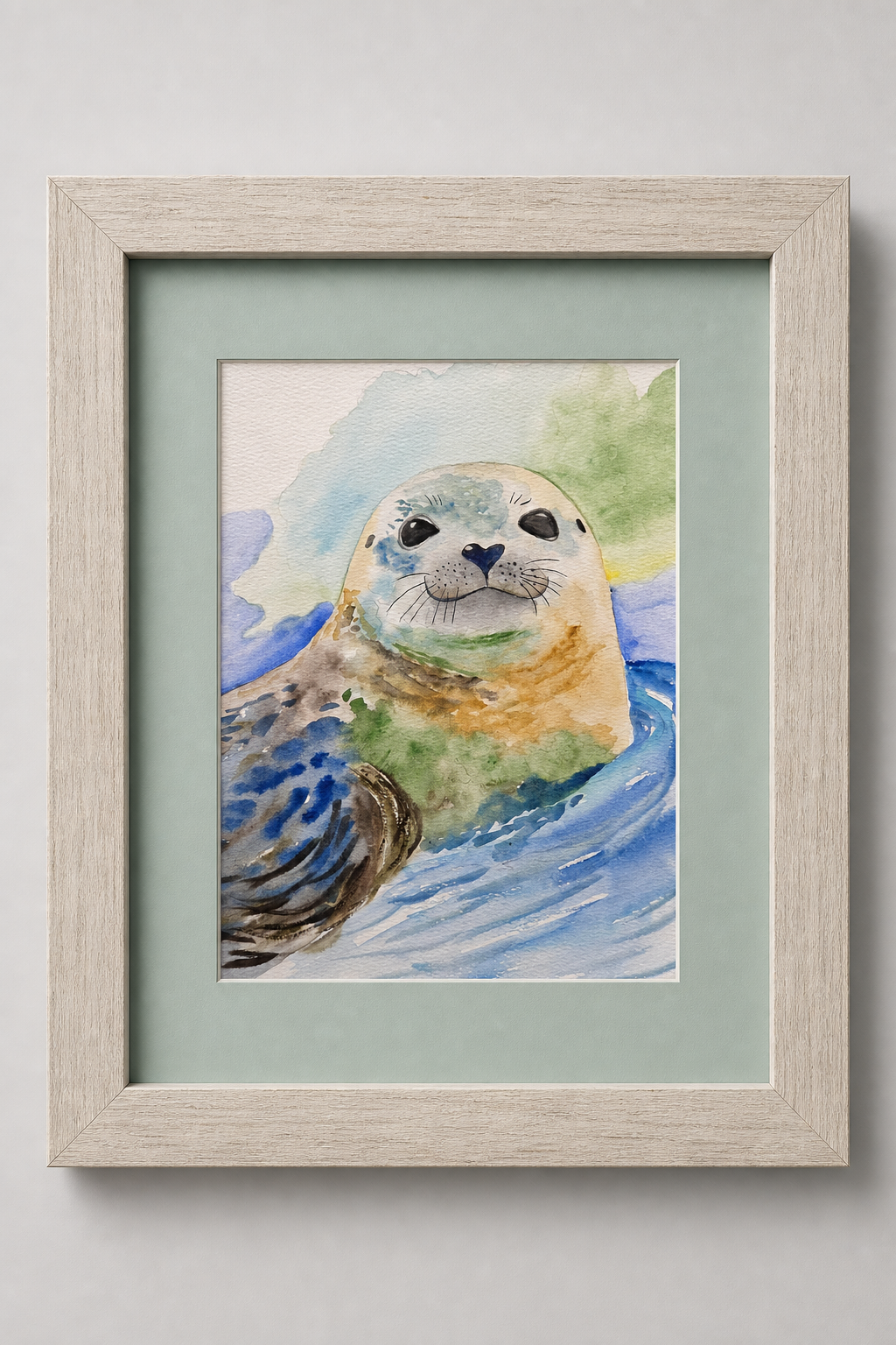 Gentle Harbor Seal | Original Watercolor Harbor Seal Painting