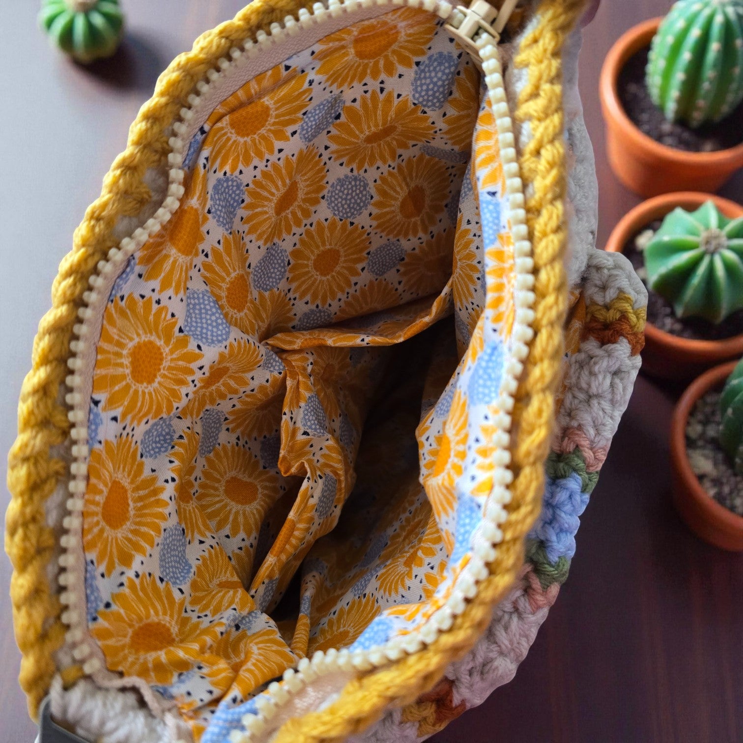 Boho Crochet Rectangle Bag Multi Handmade Market