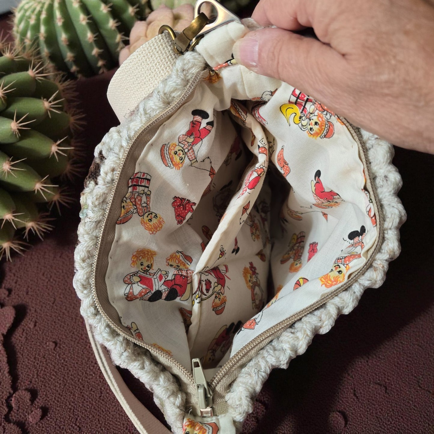 Boho Crochet Rectangle Bag Multi Nbr2 Handmade Market