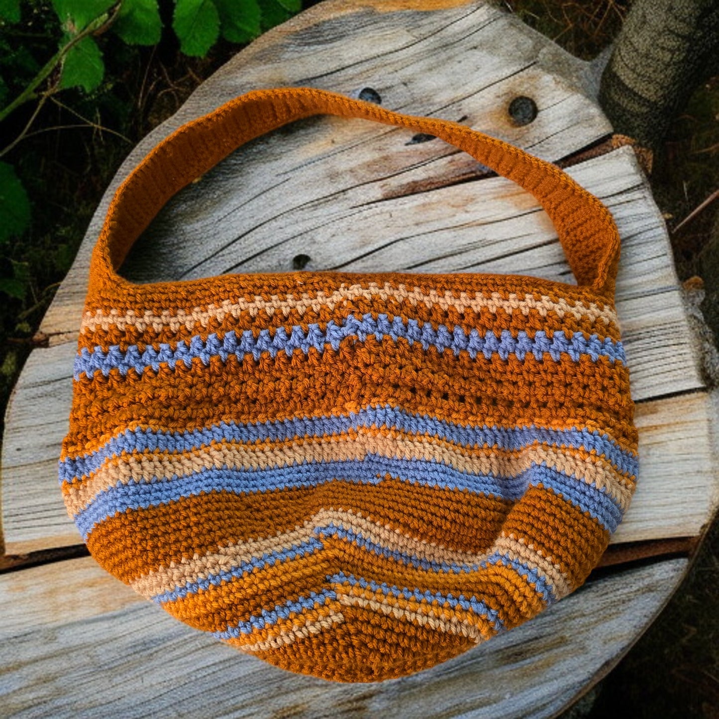 Boho Crochet Bucket Shoulder Bag Handmade Market