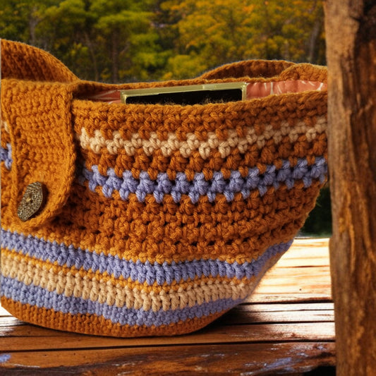 Boho Crochet Bucket Shoulder Bag Handmade Market