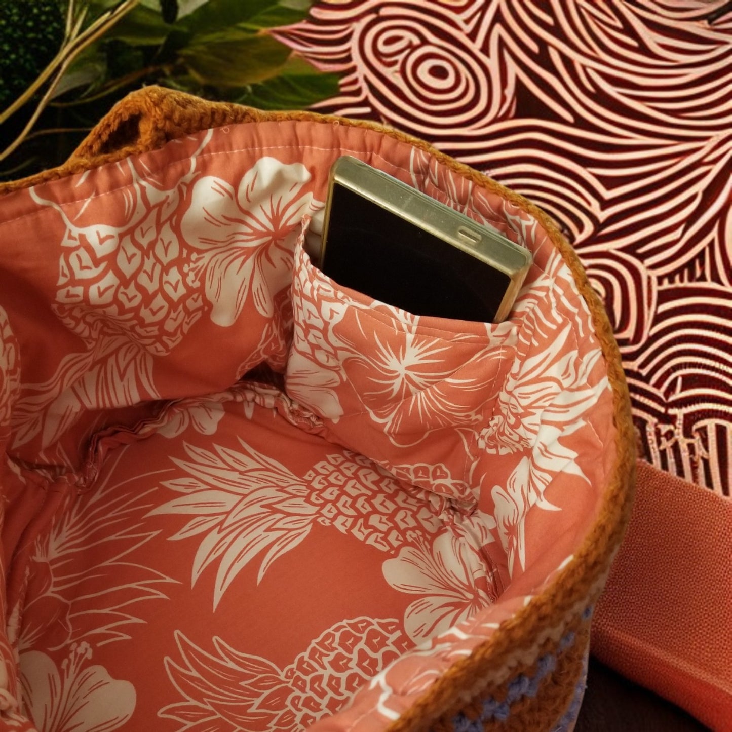 Boho Crochet Bucket Shoulder Bag Handmade Market