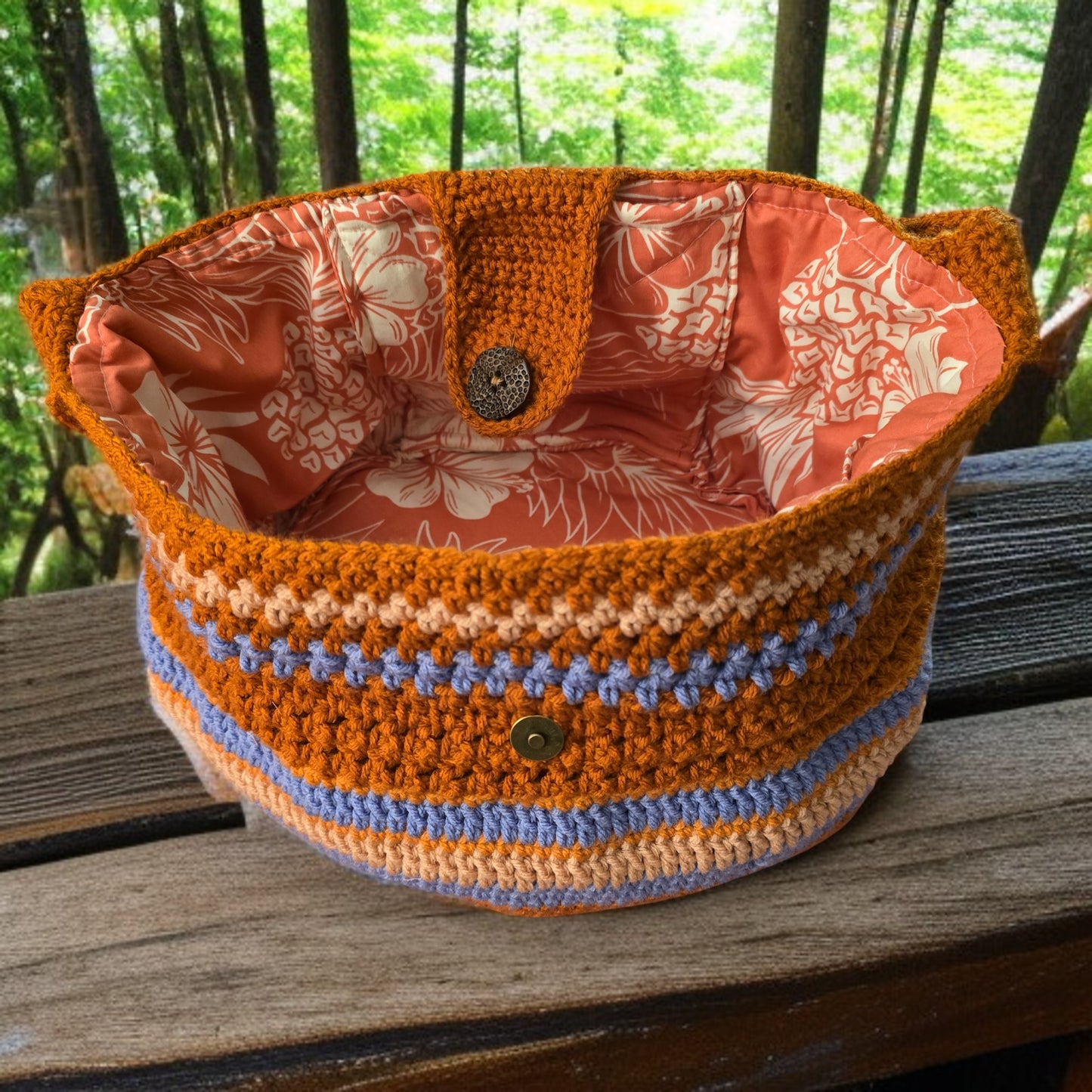 Boho Crochet Bucket Shoulder Bag Handmade Market