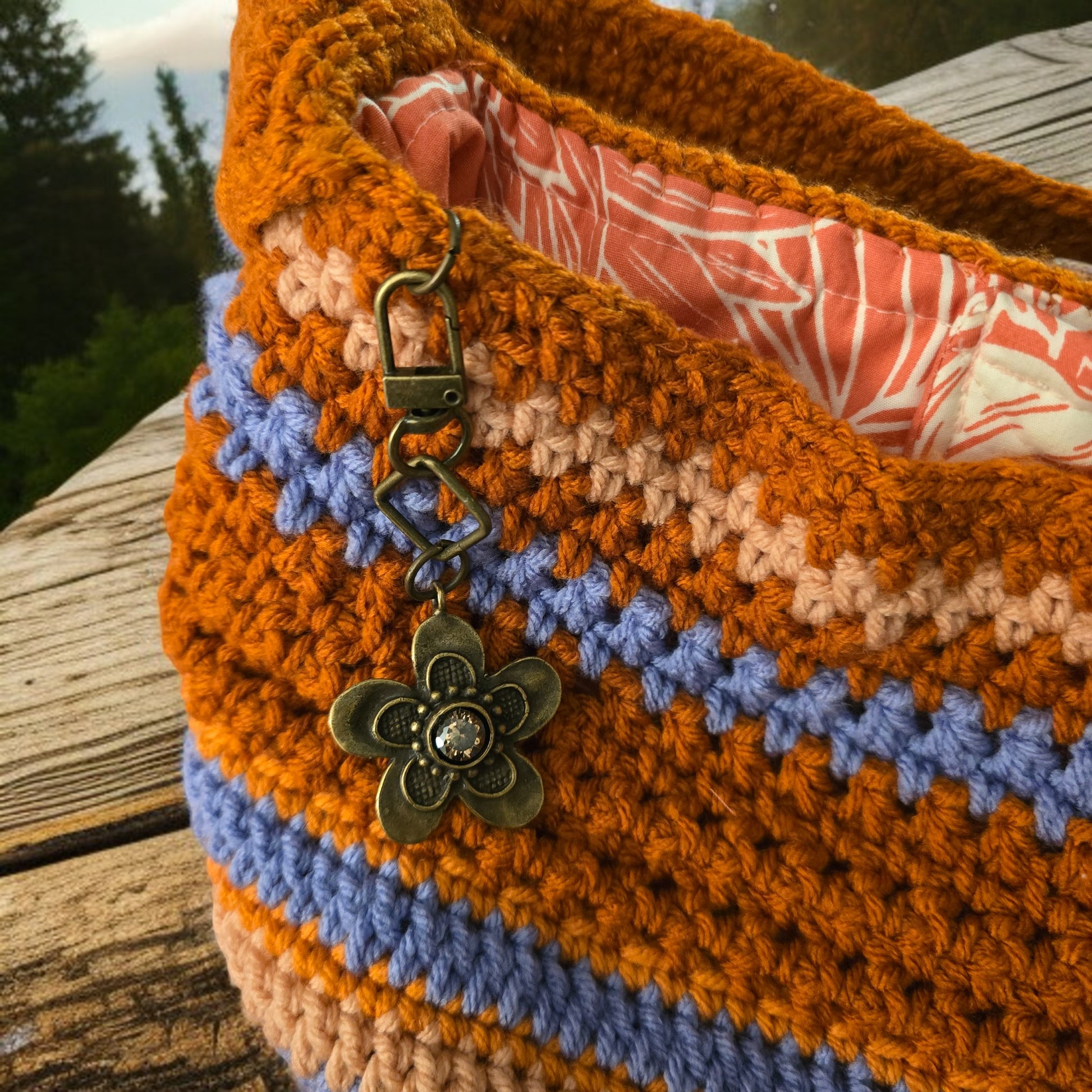 Boho Crochet Bucket Shoulder Bag Handmade Market