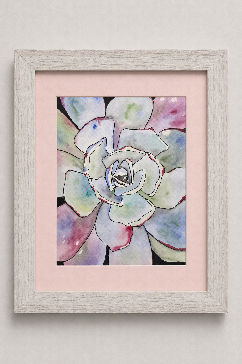 Desert Bloom  | Original Watercolor Succulent Painting