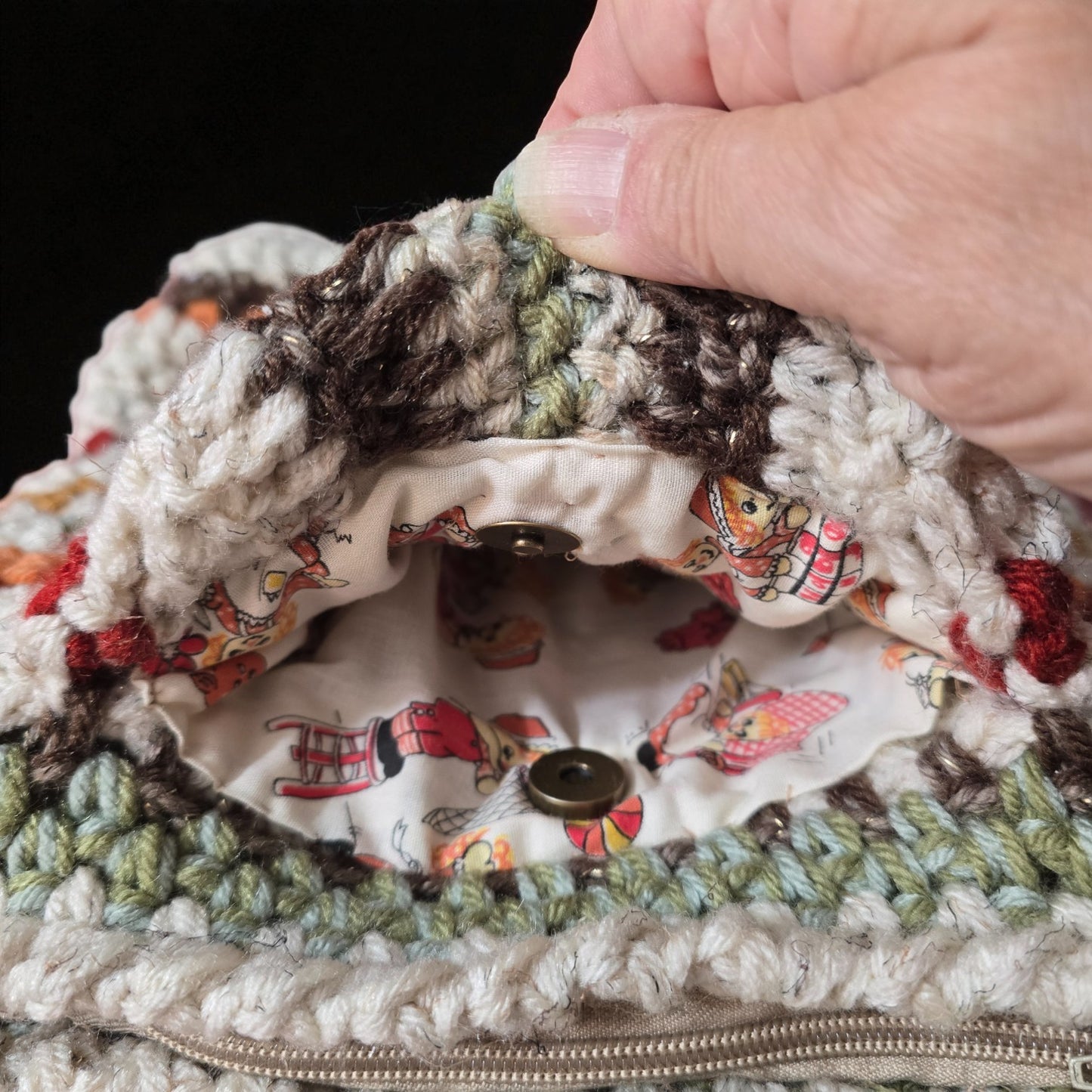 Boho Crochet Rectangle Bag Multi Nbr2 Handmade Market