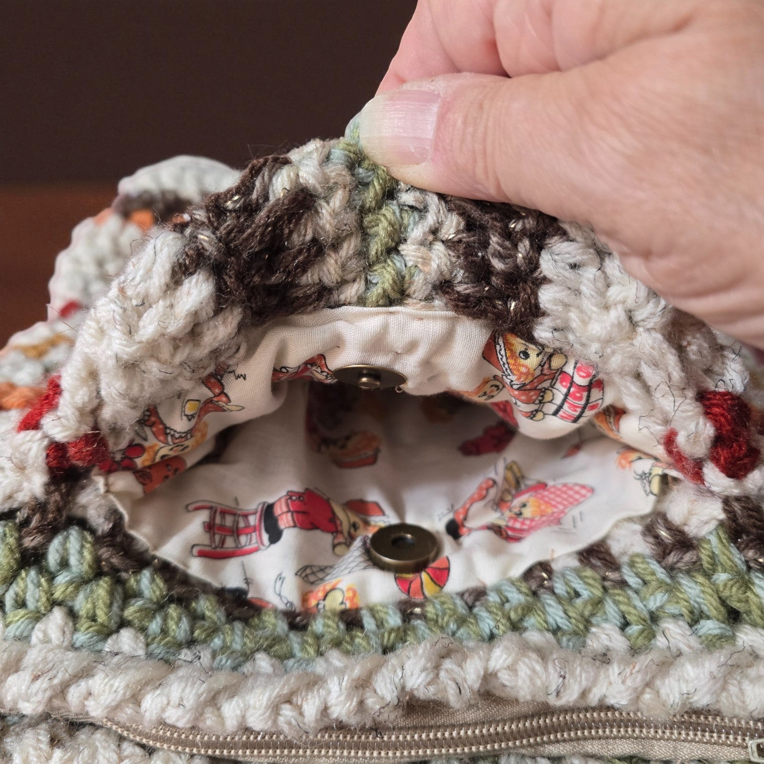 Boho Crochet Rectangle Bag Multi Nbr2 Handmade Market