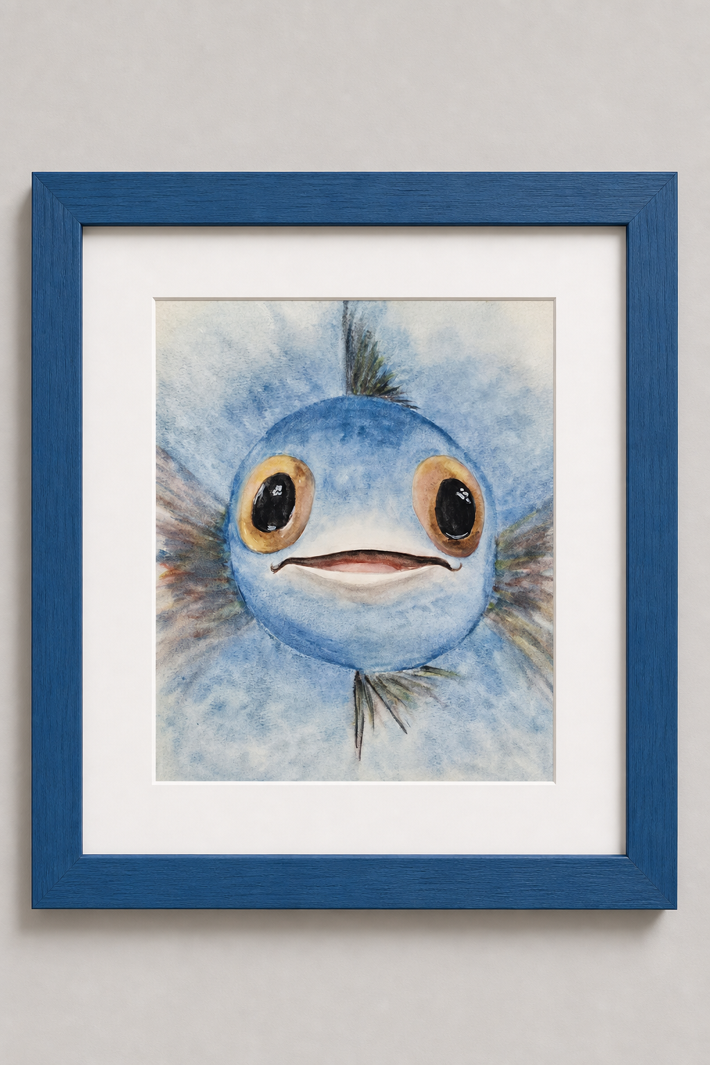 Blue Buddy | Original Watercolor Fish Painting