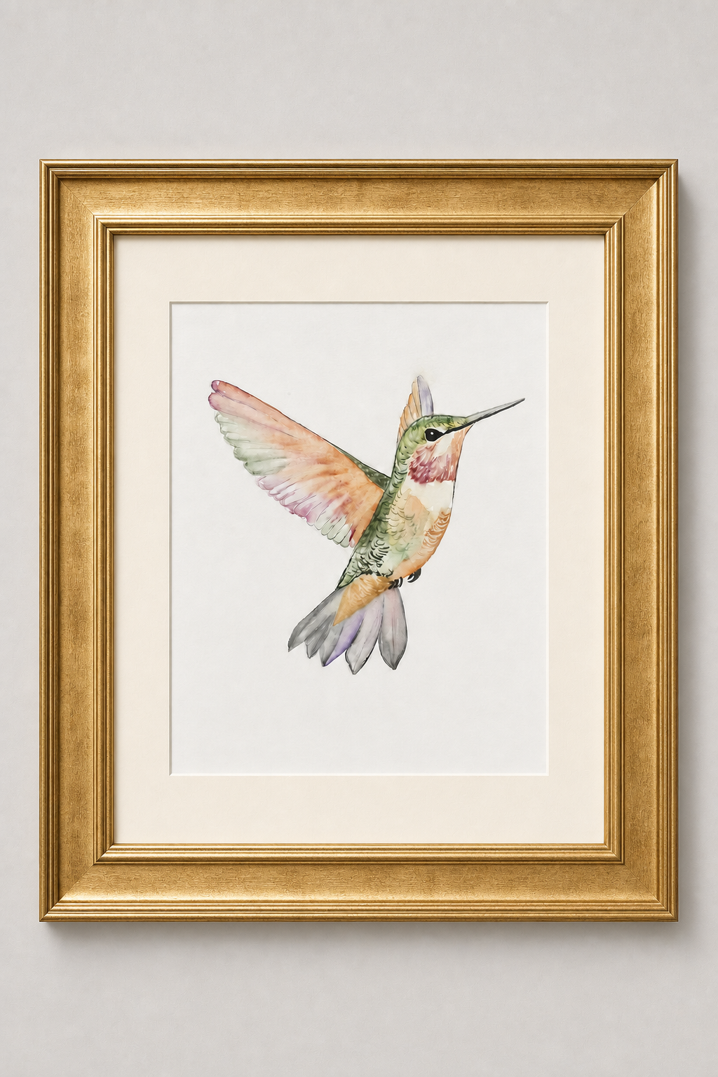 Morning Nectar  | Original Watercolor Hummingbird Painting