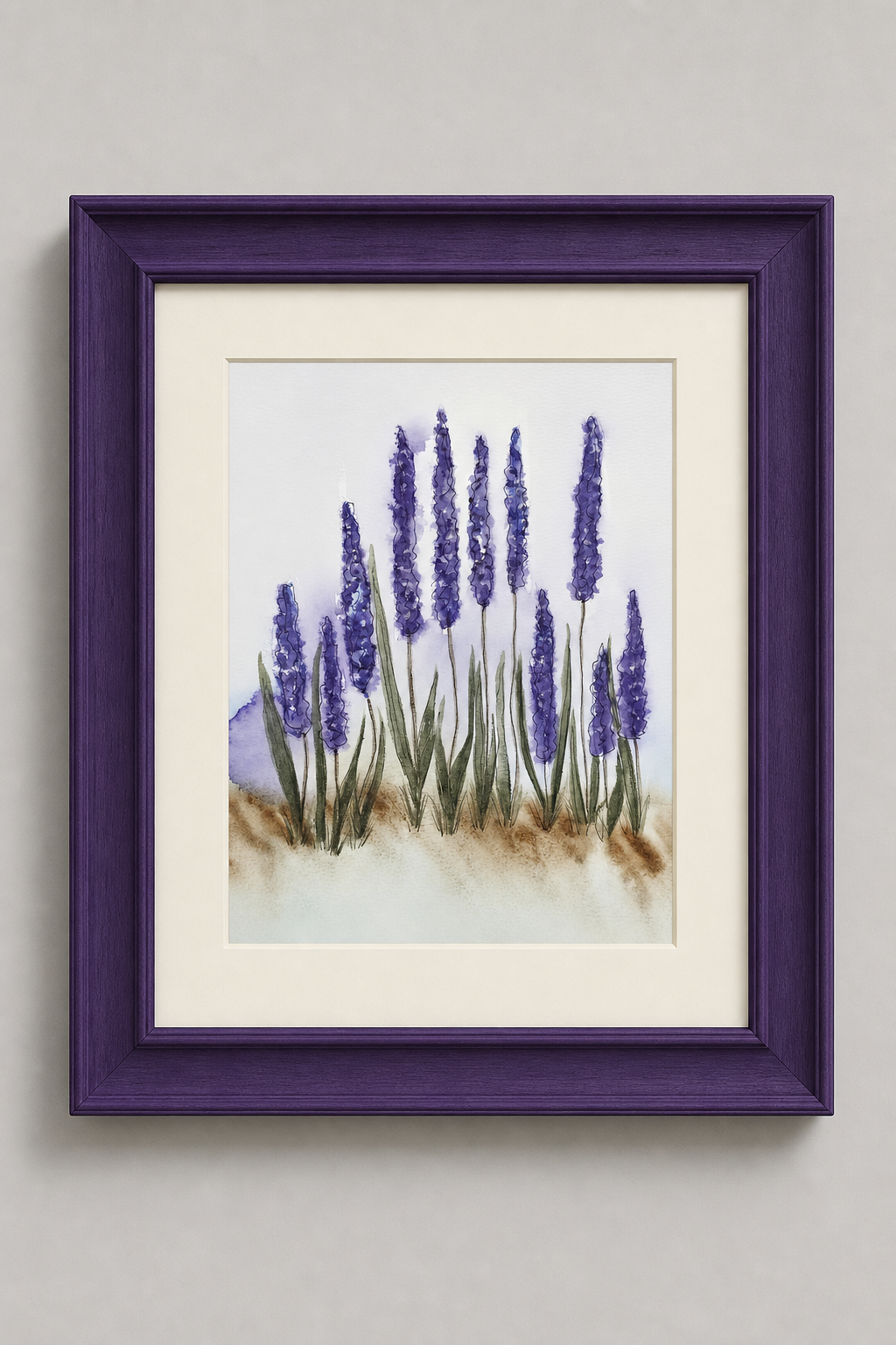 Summer Lavender  | Original Watercolor Lavender Painting