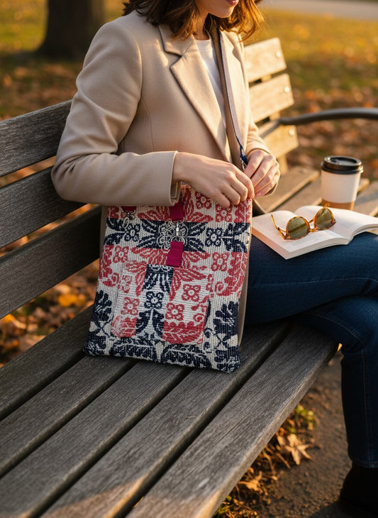 Vintage Fabric Crossbody Bag