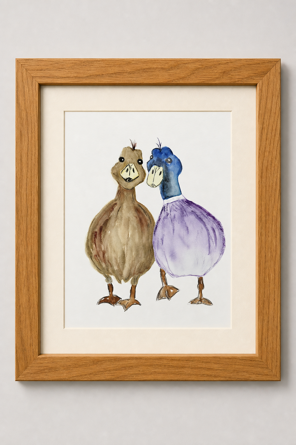 Best Friends  | Original Watercolor Duck Painting