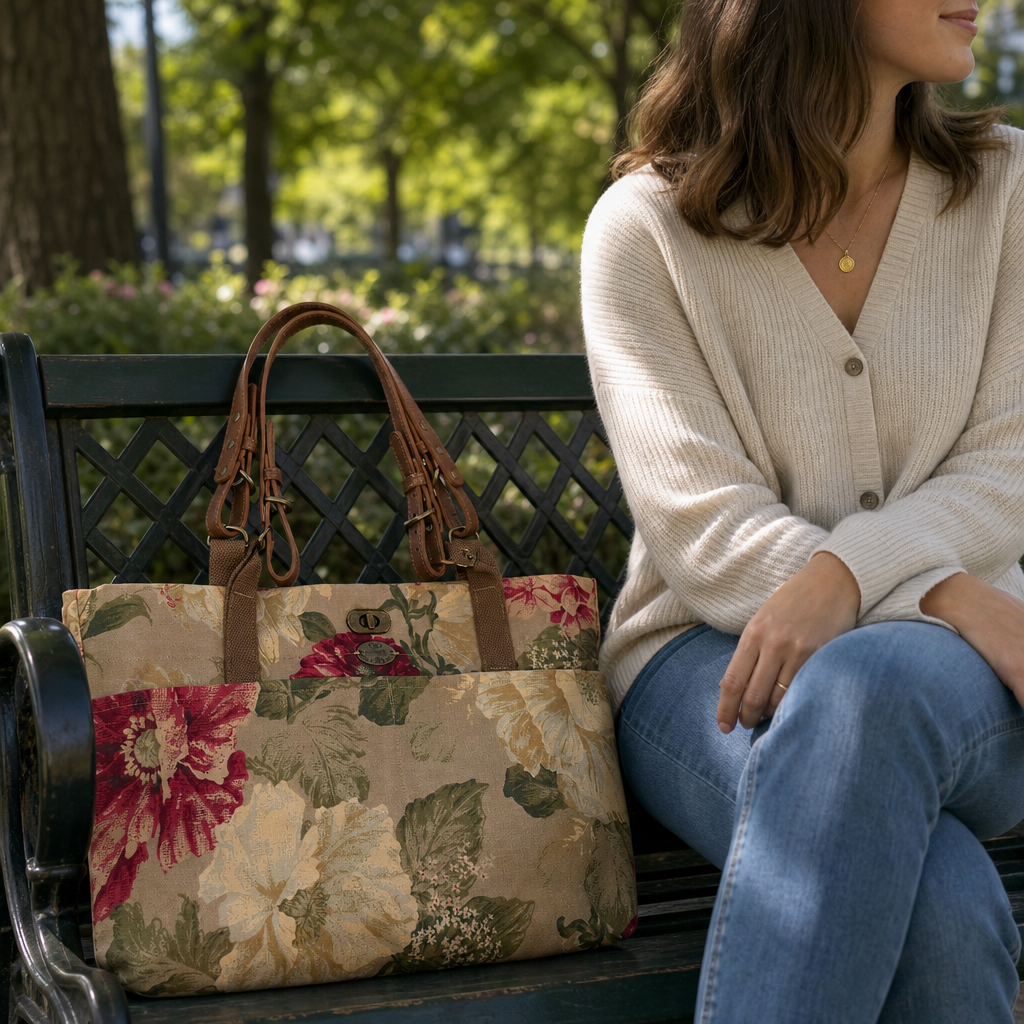 Vintage Style Floral Handbag