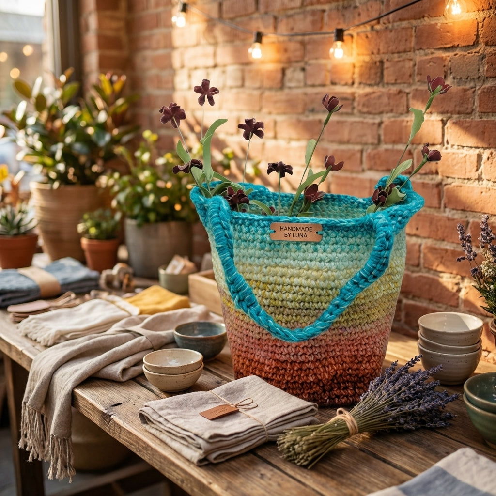 Crochet Tote Handmade Market